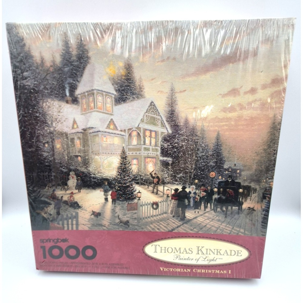 Ceaco Thomas Kinkade Victorian Christmas 1000 Piece Jigsaw Puzzle New Sealed